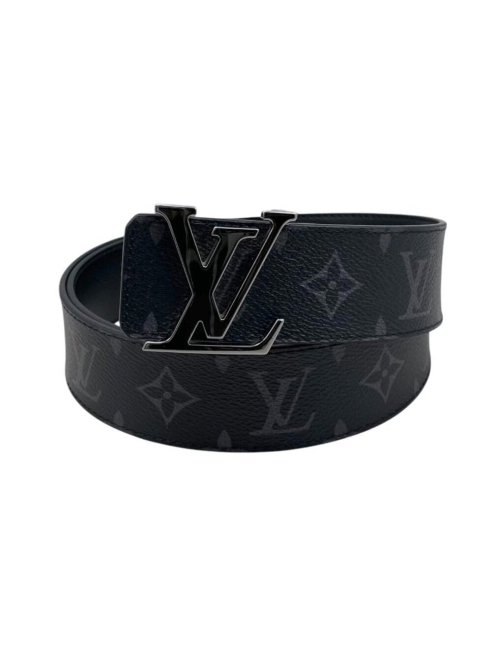 Louis Vuitton Belt LV Initial 40 mm Reversible Monogram Eclipse Black